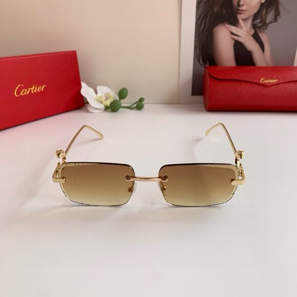 Cartier Refined Gold Rimless Eyewear - Picture 4 of 7